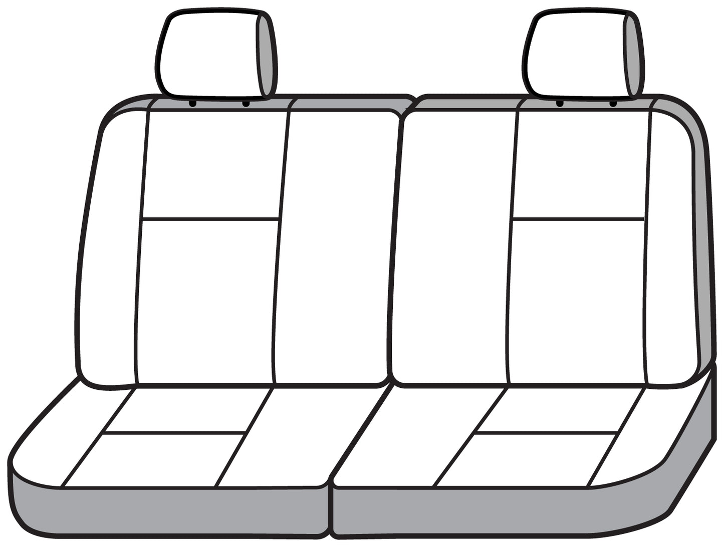 Seat Saver SS6354PCGY - Covercraft SeatSaver Custom Seat Cover - Polycotton Grey