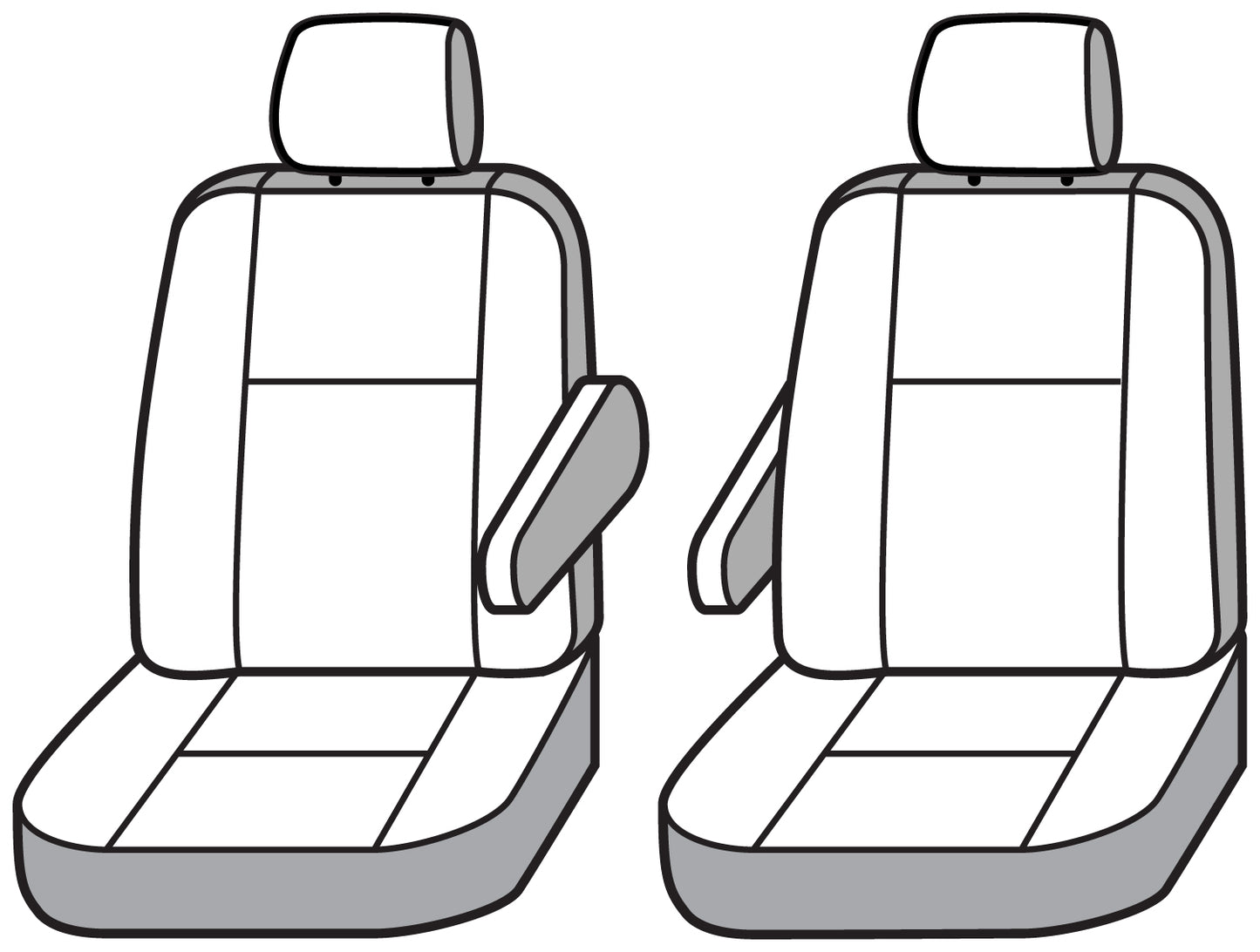 Seat Saver SS2571PCGY - Covercraft SeatSaver Custom Seat Cover - Polycotton Grey