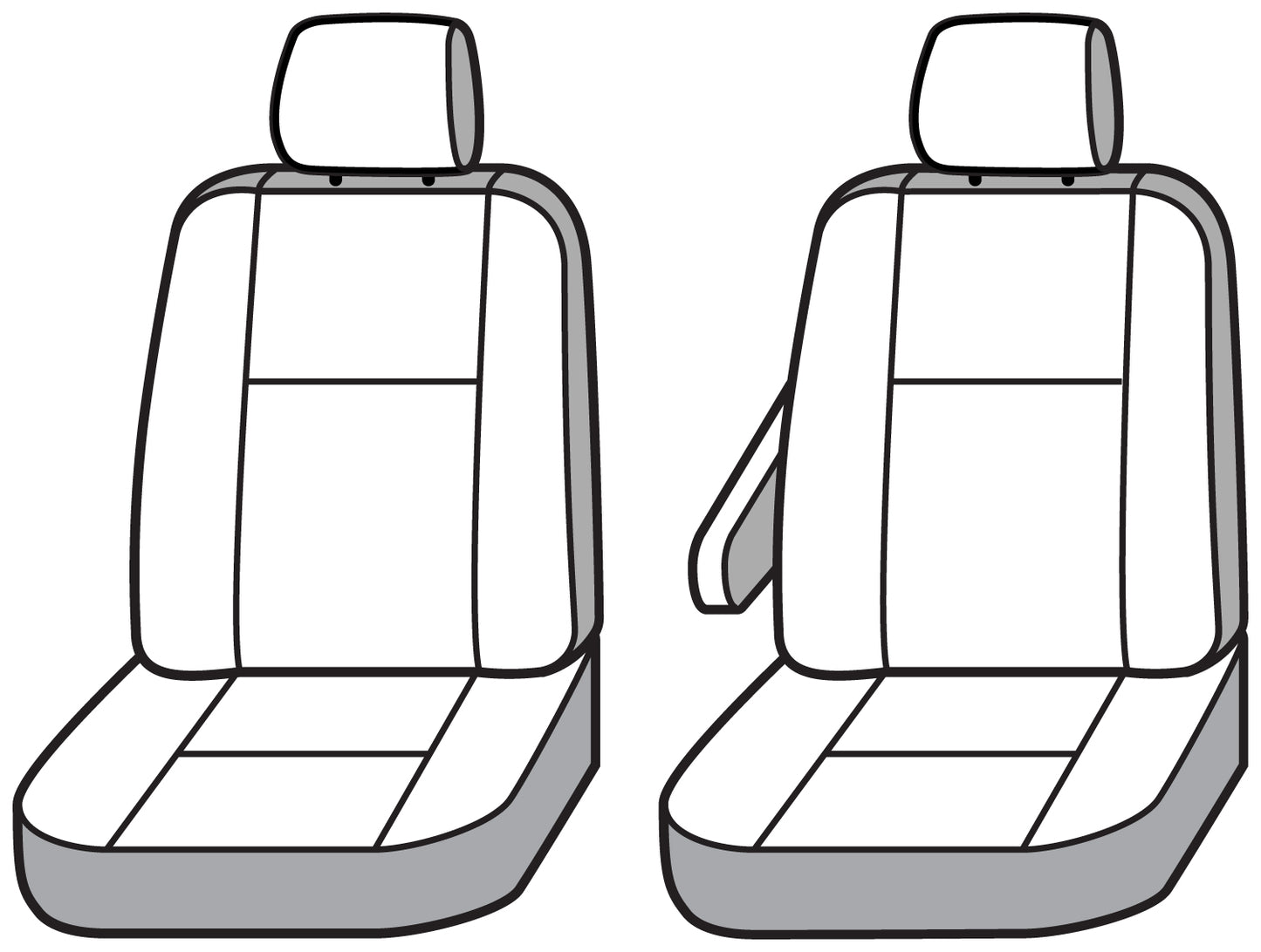 Seat Saver SS2555PCGY - Covercraft SeatSaver Custom Seat Cover - Polycotton Grey