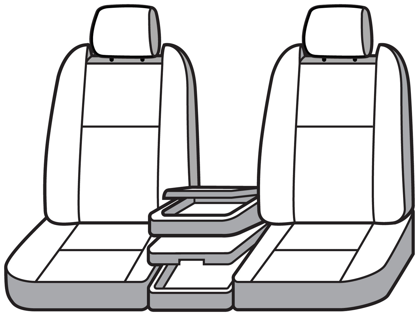 Seat Saver SS3500PCGY - Covercraft SeatSaver Custom Seat Cover - Polycotton Grey