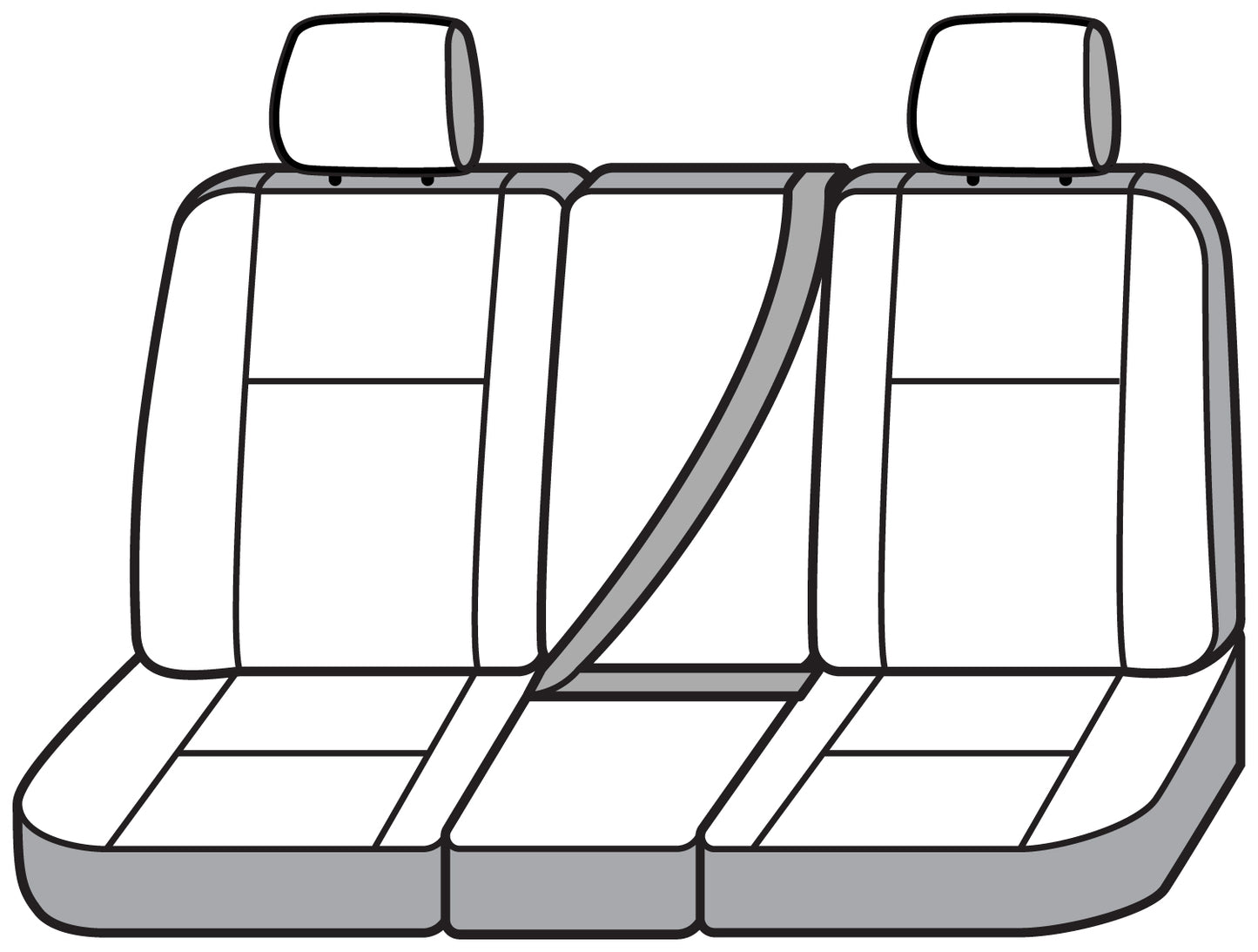 Seat Saver SS3479WFGY - Covercraft SeatSaver Custom Seat Cover - Waterproof Grey