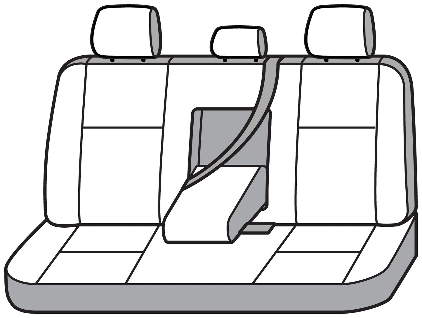 Seat Saver SS7590PCGY - Covercraft SeatSaver Custom Seat Cover - Polycotton Grey