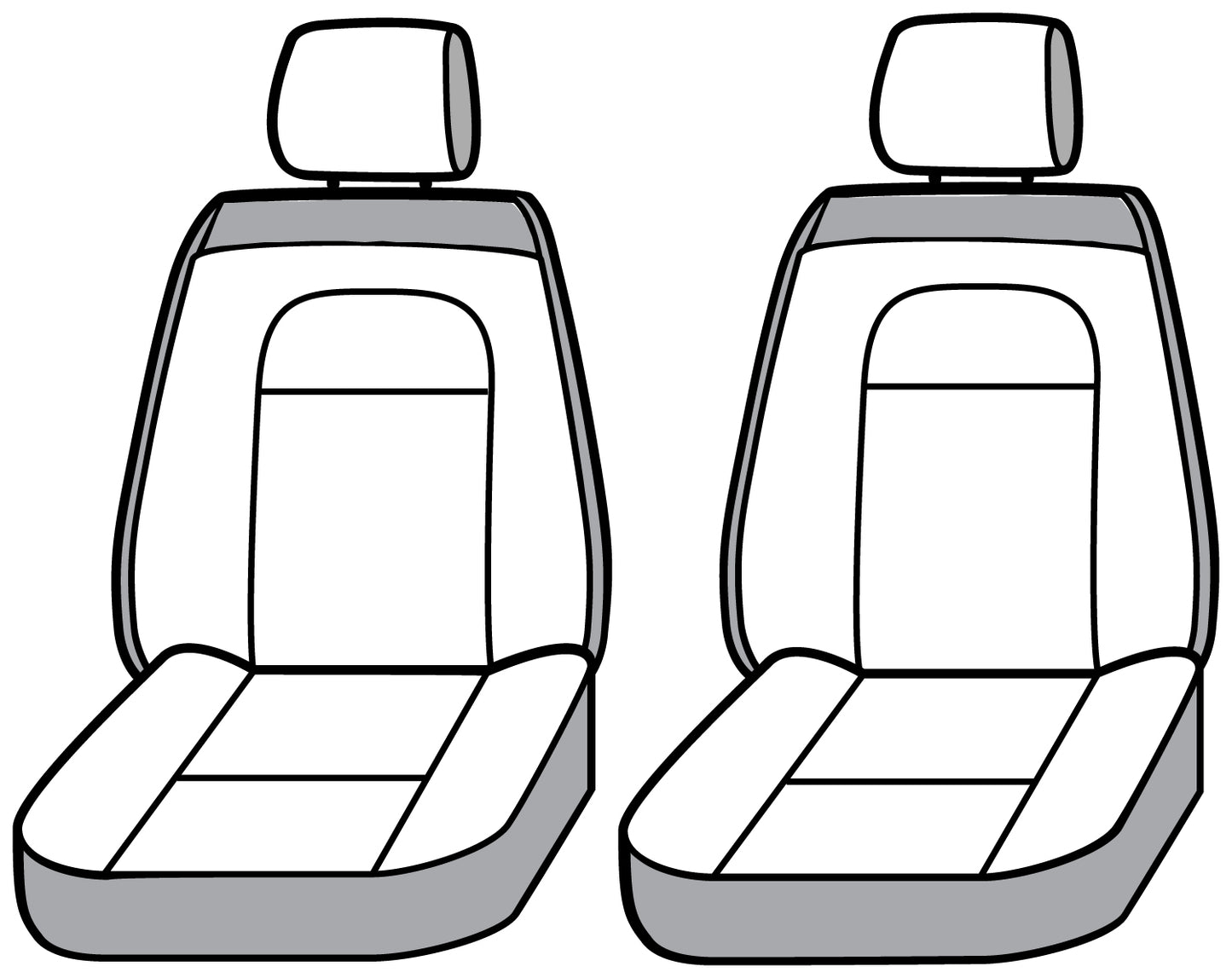 Seat Saver SS2595PCCH - Covercraft SeatSaver Custom Seat Cover - Polycotton Char