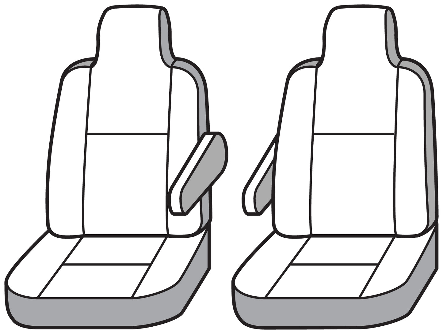 Seat Saver SS2257PCCH - Covercraft SeatSaver Custom Seat Cover - Polycotton Char