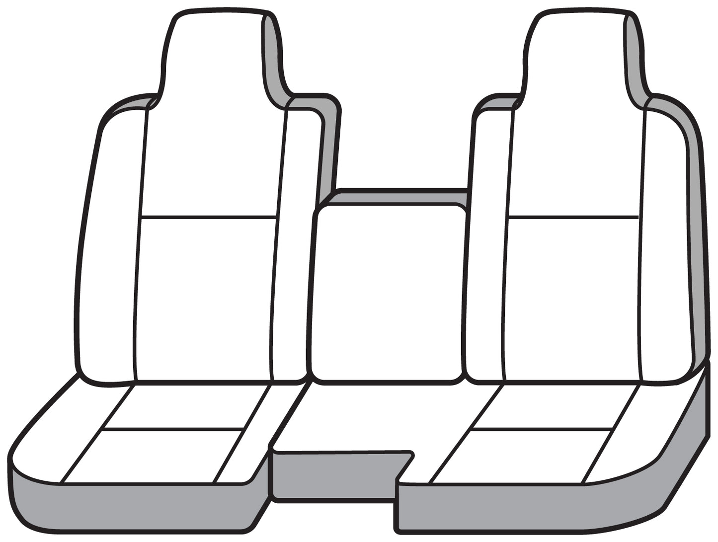 Seat Saver SS3378PCGY - Covercraft SeatSaver Custom Seat Cover - Polycotton Grey